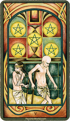 card 1 - Five of Pentacles