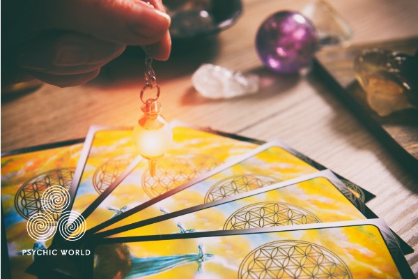 crystal point to the tarot card that needs to be picked