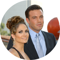 American entertainers Ben Affleck and Jennifer Lopez