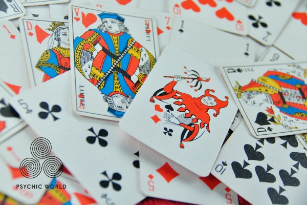 standard 52 card deck scattered everywhere