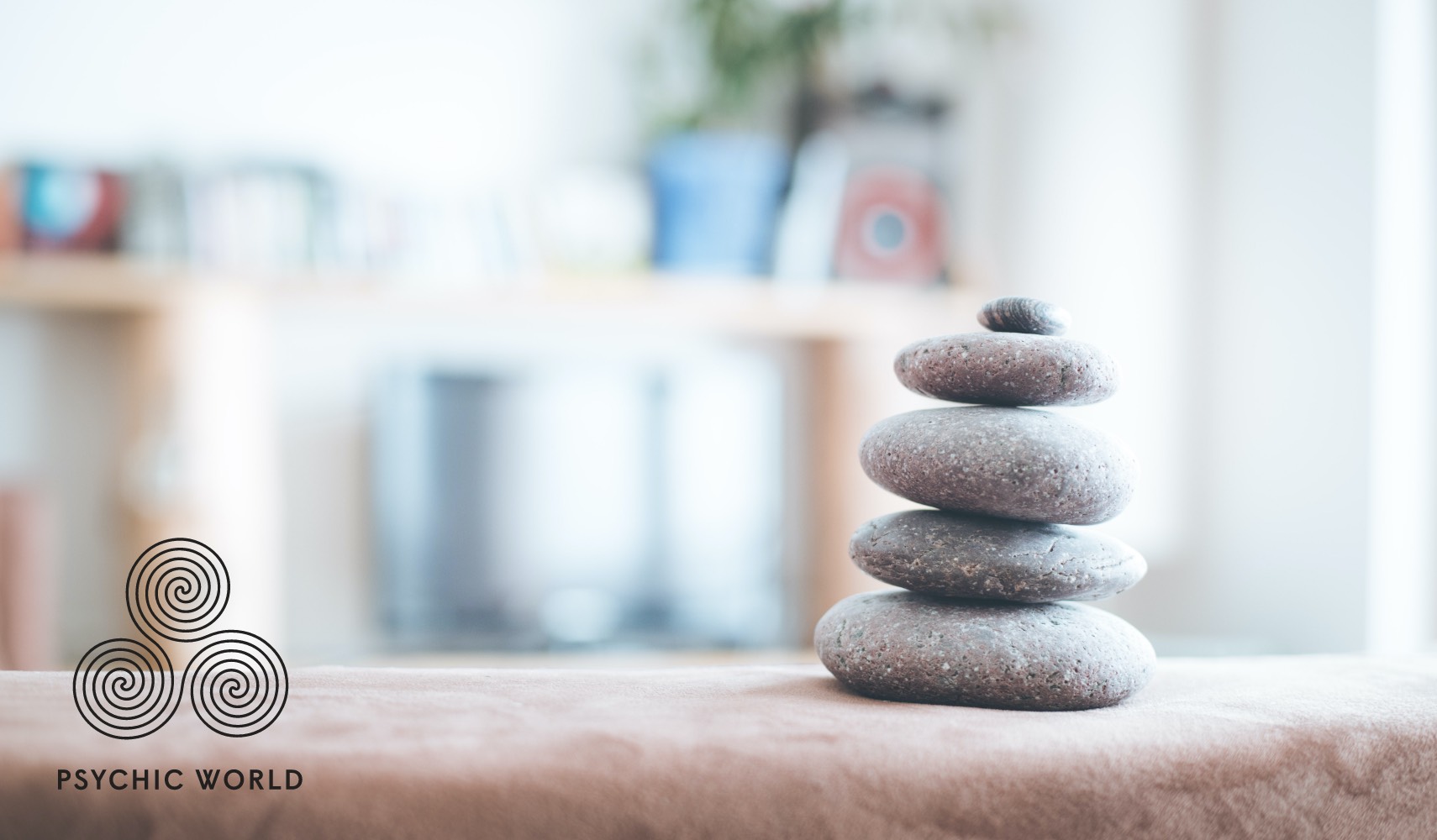 multiple stones on top of each other in the living room