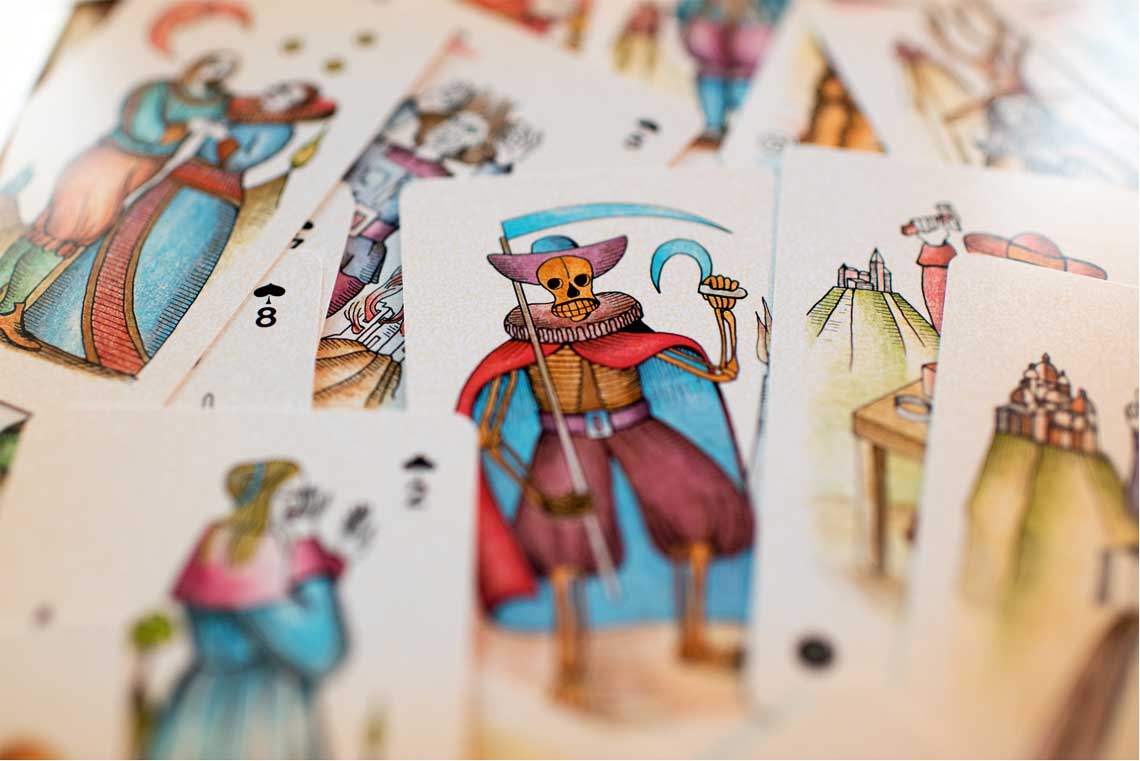 scattered tarot cards